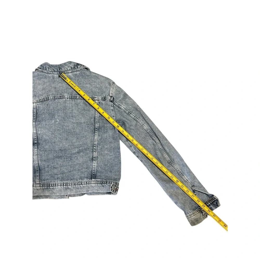 Free People We The Free‎ Rumors Acid Wash Cropped Denim Jacket Women's Size S